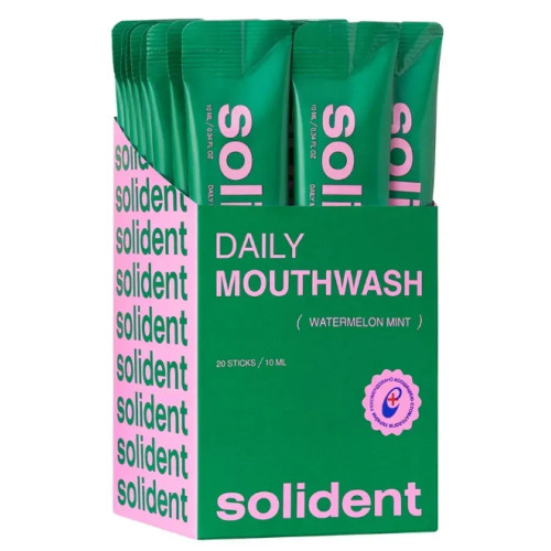 Набір ополіскувачів для ротової порожнини Solident Watermelon mint / Кавун-м'ята, 20 стіків × 10 мл